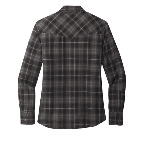 Port Authority Ladies Long Sleeve Ombre Plaid Shirt LW672