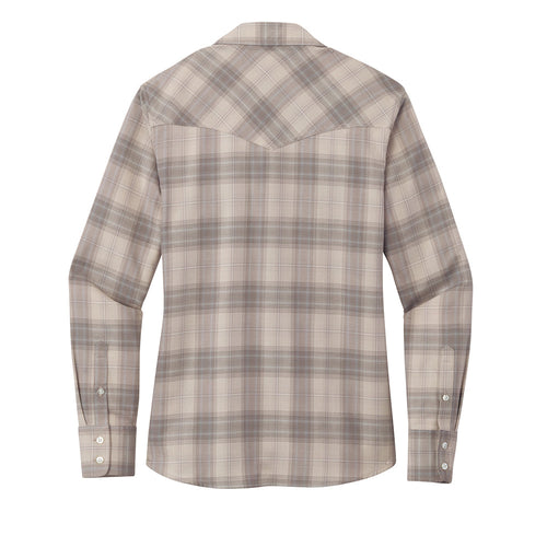 Port Authority Ladies Long Sleeve Ombre Plaid Shirt LW672