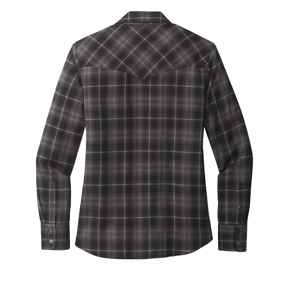 Port Authority Ladies Long Sleeve Ombre Plaid Shirt LW672